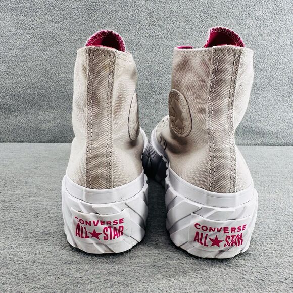 CONVERSE - Women's All Star Lift 2X Platform High Desert Sand Shoes Size 8  B6 - Picture 7 of 12